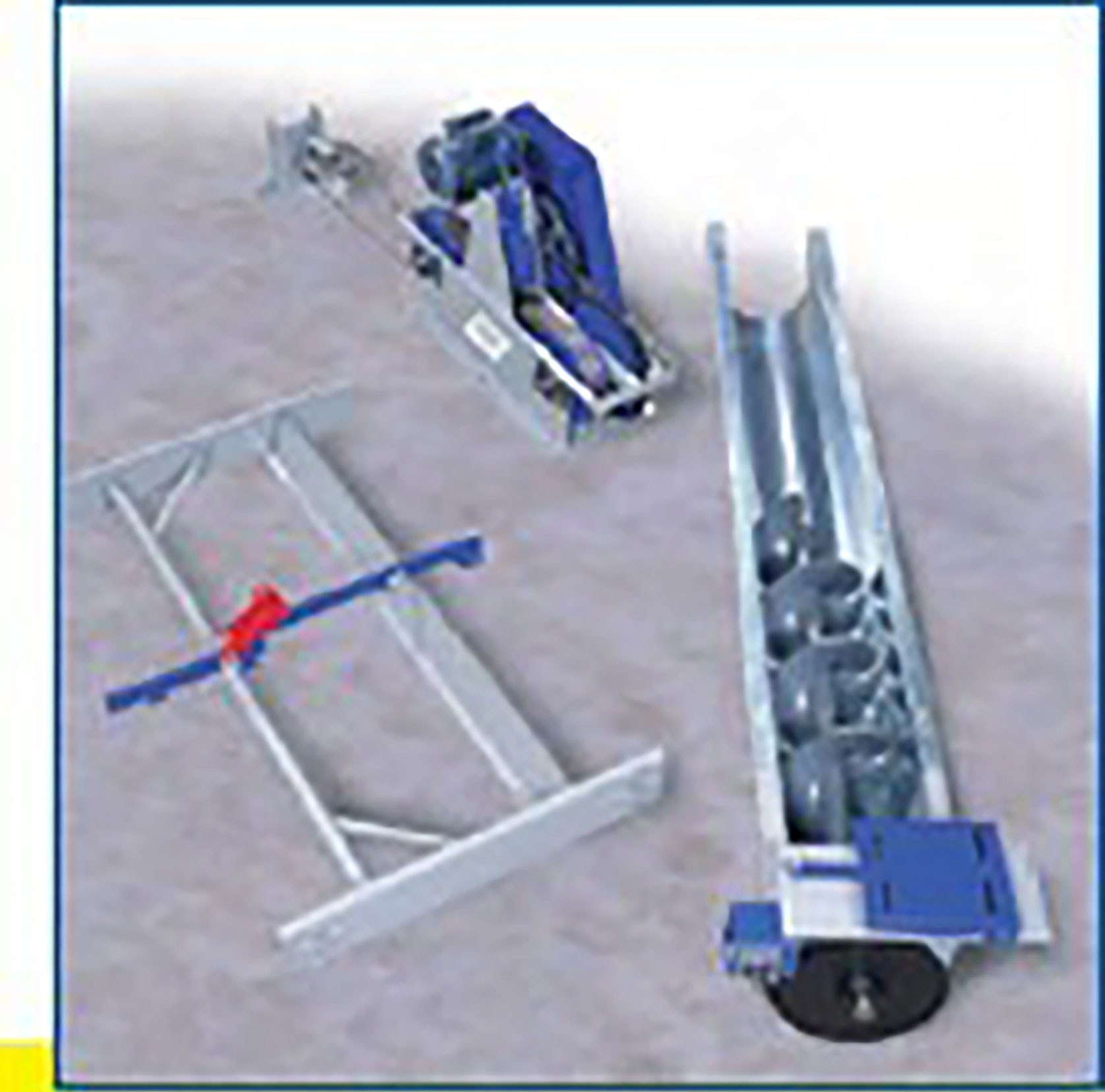 Rendering of an FDI cable pit cleaner drive unit and scraper blade